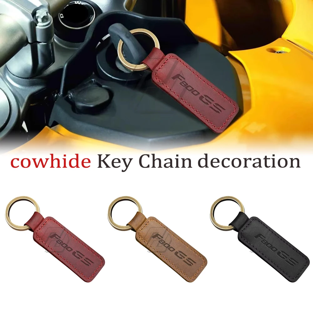 

motorcycle accessories For BMW Motorrad F800GS F800 GS Motorcycle Keychain Cowhide Key Ring