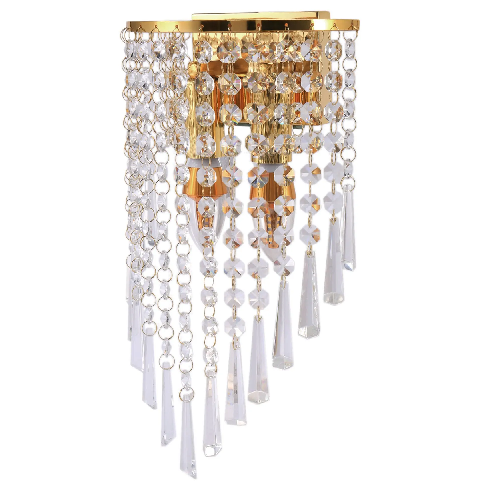 

5W Modern Crystal Wall Light LED Wall Sconce Wall Lamp E14 Bedside Lamp AC220V -Gold