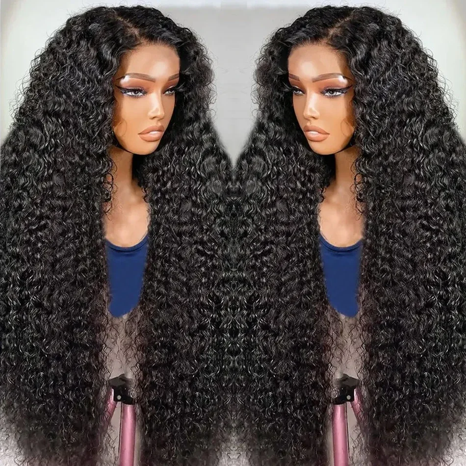 Deep Wave 13x4 Lace Frontal Human Hair Wigs 34 Inches 13x6 Water Curly Remy Lace Front Wigs Preplucked Hair For Women On Sale