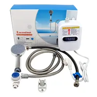 Electric Water Heater Instantaneous Water Heater 3500W 220V with Bathroom Shower Kit Hand Shower for Kitchen,White