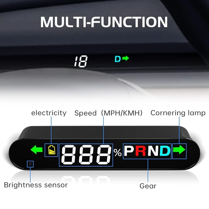 HUD Head Up Display Dashboard  HUD ABS For Tesla Model 3 Model Y 2019-2022 RHD With Display Speed, Gear, Turn Signals