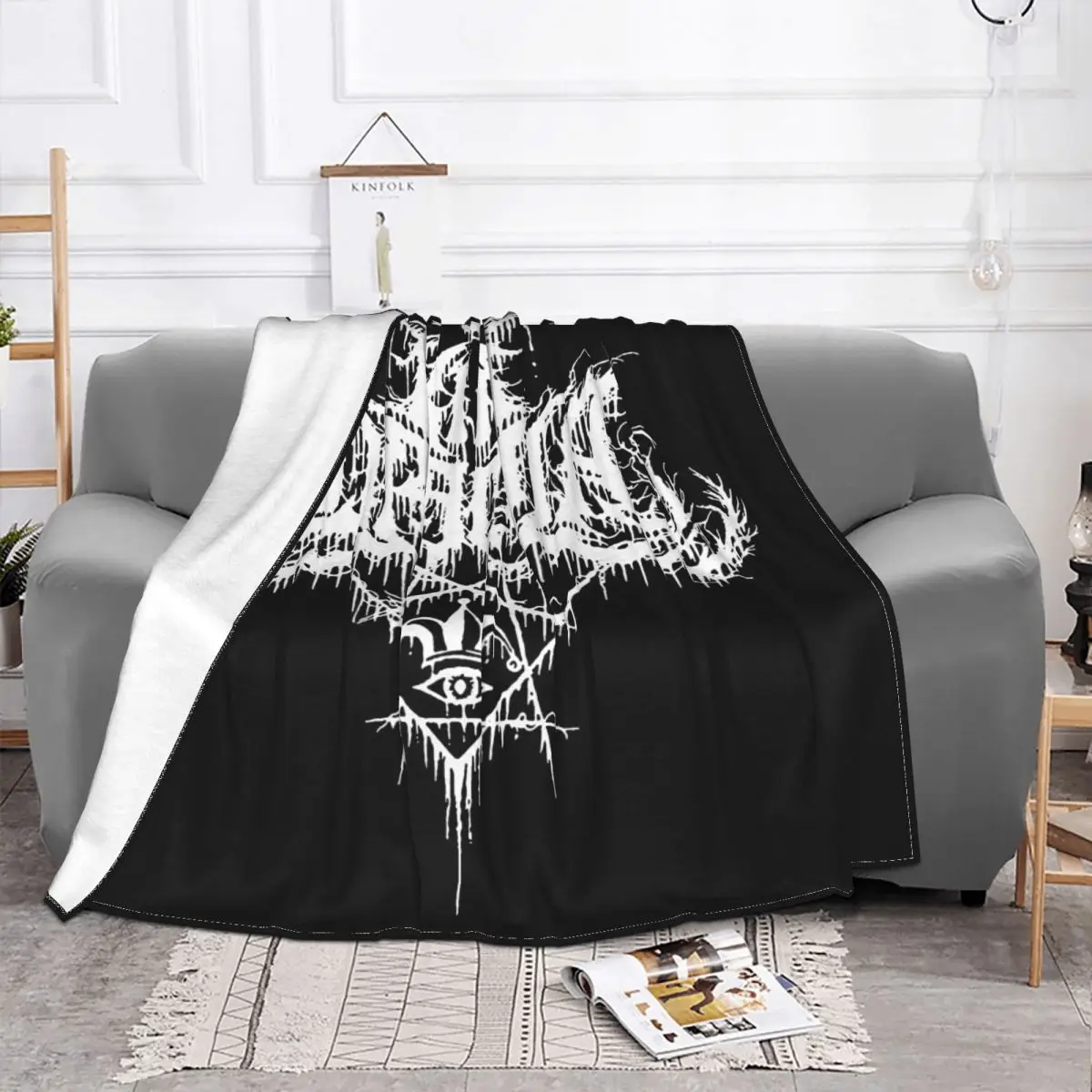 Music Metal Kim Dracula Blanket Fleece All Season Breathable Thin Throw Blankets For Office Plush Thin Quilt