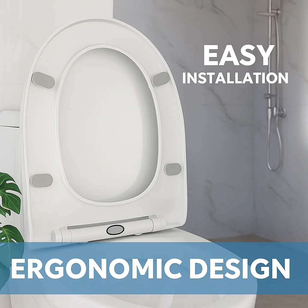 

Универсальная сменная крышка для унитаза, прочное пластиковое сиденье для унитаза, простая установка для большинства домашних туалетов