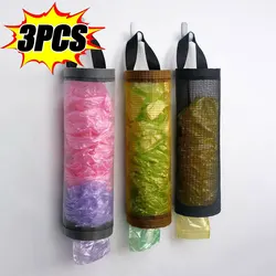 1/3PCS Kitchen Grocery Bag Home Holder Wall Mount Plastic Bag Holder Dispenser Hanging Storage Trash Garbage Bag