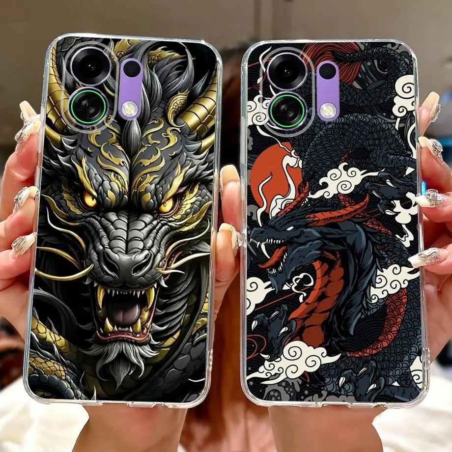 لينة سليم غطاء سيليكون شفاف ل ممن لهم K13 توربو برو K13 K13x فوندا القط زهرة الورد التنين موضة للصدمات الوفير كابا