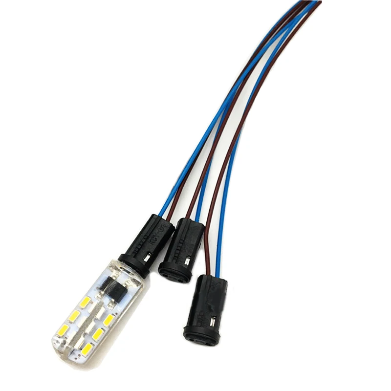 10-50 pz G4 portalampada, 10cm 20cm 30cm 50cm 100cm bianco nero 12V 220V G4 portalampada per lampadina alogena in cristallo a LED