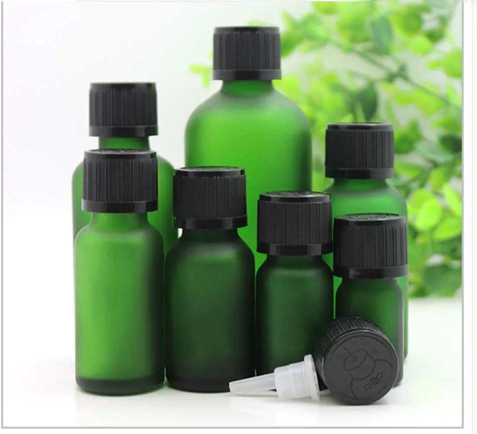 10ml  green/blue/brown/clear glass bottle childp lid essential oil serum liquid complex recovery moisture samplecosmetic packing