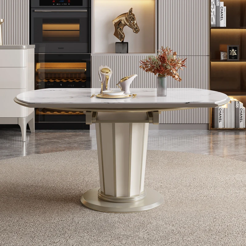 Kitchen Restaurant Dining Table Marble Chairs Round Nordic Modern Dining Table Luxury Living Room Mesas De Jantar Home Furniture - Image 5