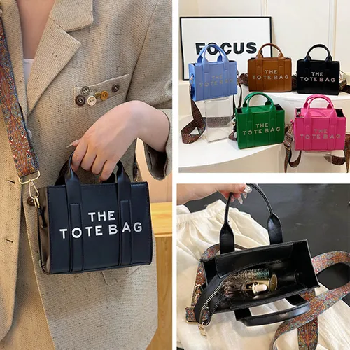 Imagen 2 del producto Bolso de mano con letras de marca, bolso de diseño minimalista, bolso cruzado de moda europea y americana, un hombro Retro para mujer