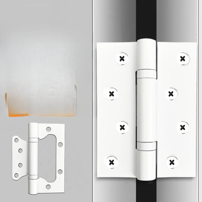 Door lock gold hinge, 4-inch white hinge, flat mother and child hinge, indoor door hinge, stainless steel hinge