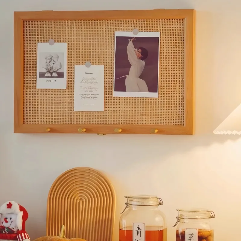 غطاء صندوق قواطع دوائر الروطان رف جدار مع لوحة زخرفية منسوجة وخطافات لغرفة المعيشة/مدخل لإخفاء الأسلاك التي لا يبدو #3