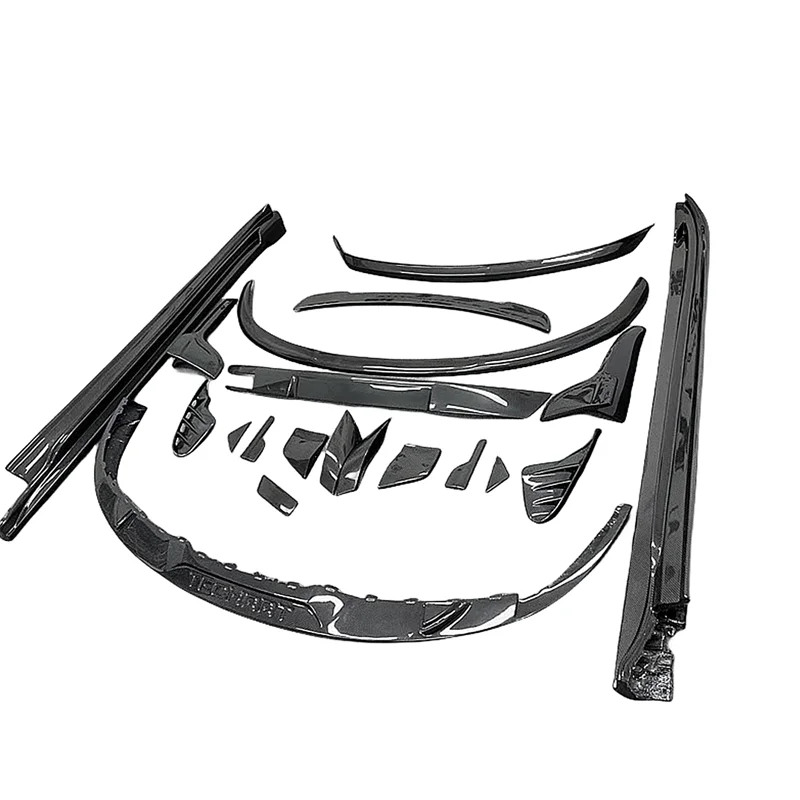 

Carbon Fiber Style Front Rear Bumper Splitter Lip Rear Bumper Spoiler Side Skirt Body Kit For Taycan