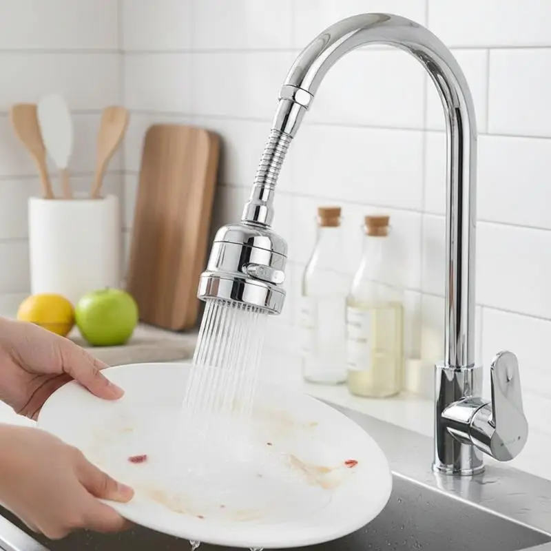 

2/3 Modes Faucet Filter Adapter 360° Rotating Anti Splash Kitchen Faucet Extender Universal Spray Water Saving Tap Nozzle