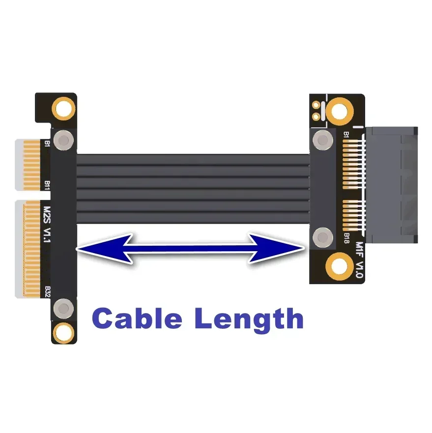 PCIE 4.0 x4 to x1 Riser Cable PCIe x4 Extender Adapter Jumper for PCIe x1 Cards Capture Card, Gigabit Wireless LAN, Audio cards.