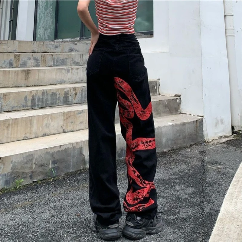 

Trendy Women's Jeans New Arrival Japanese Fashion High Waist Slim Fit Versatile Loose Straight Wide Leg Casual Long