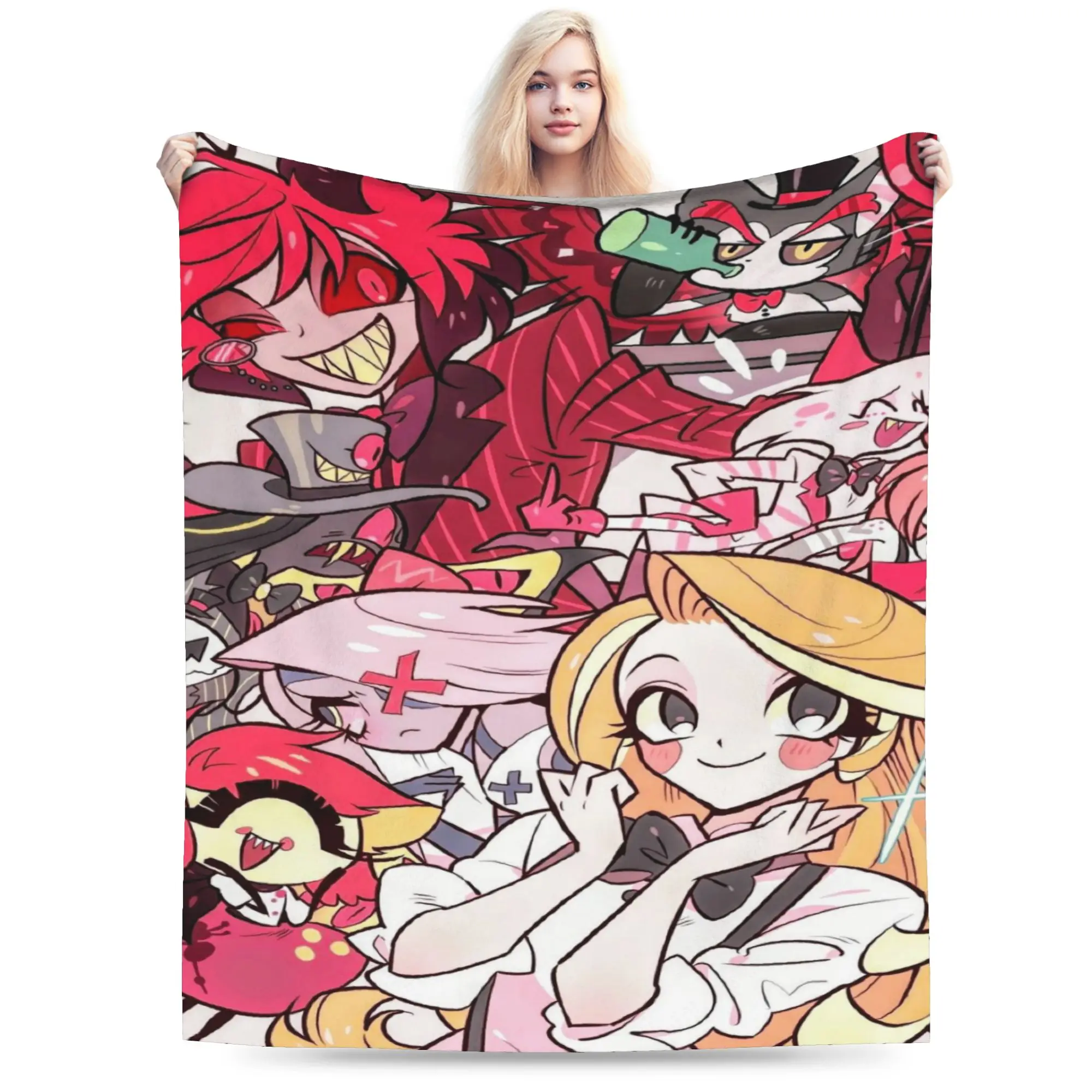 Hazbins Hotels temporada 2 Cobertor de flanela multifuncional super macio para colchas de quarto