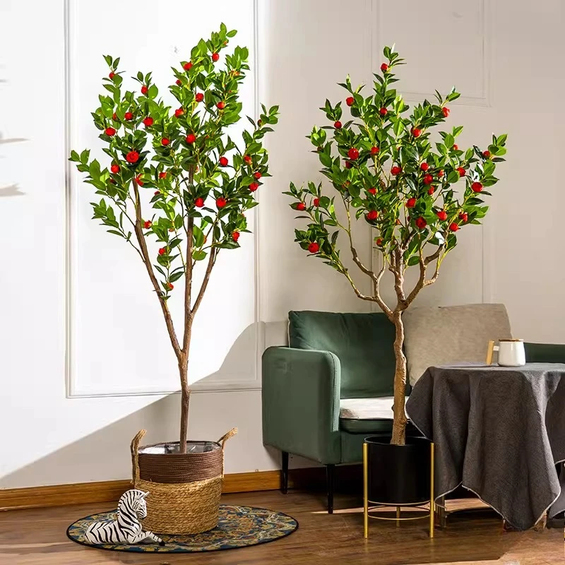 

Large Artificial Camellia Tree Ornament Plant Landscape Decoration Potted Plant