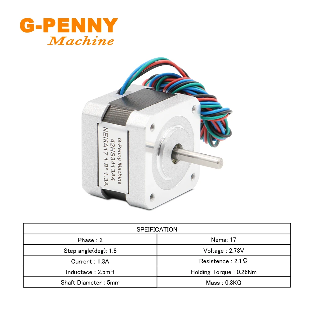 Gratis Ongkir Nema17 42HS3413A4 Stepper มอเตอร์1.3A 0.26N.M 37OZ-IN 1.8องศา4-สำหรับ3d Printer Cnc