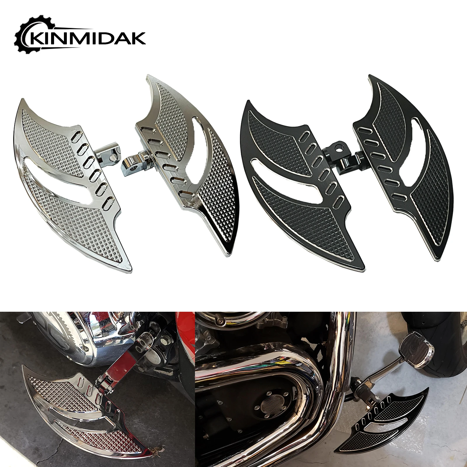 Motorcycle Rear Floorboards Male Mount Foot Pegs Floor Board Pedals For Harley Touring Electra Glide Road King Dyna Sportster