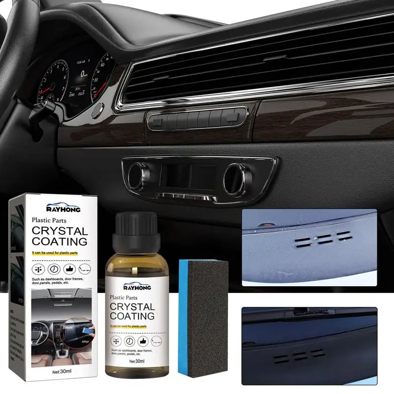 Restaurador de molduras de plástico para coche, excelente restaurador de plástico con esponja para puerta de coche