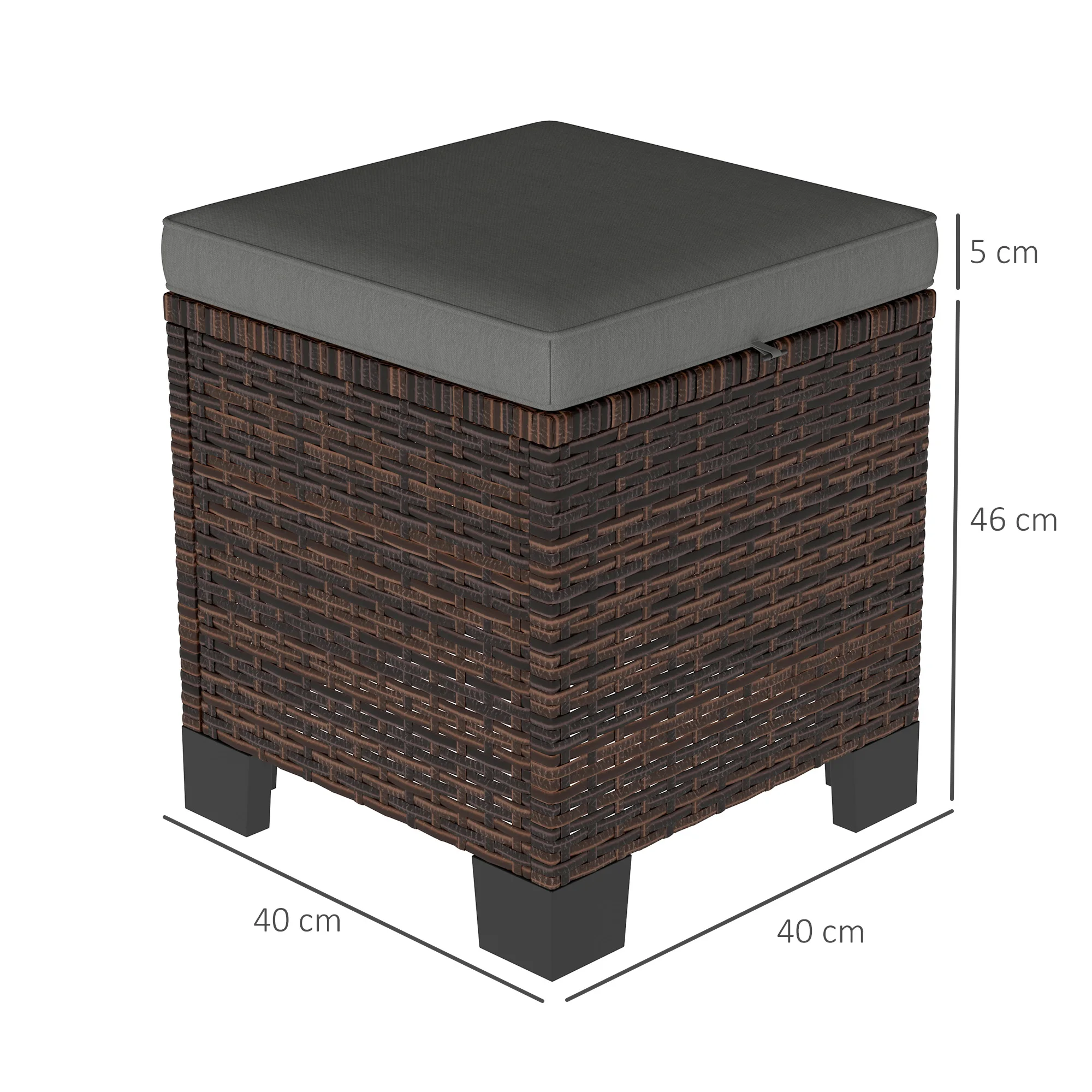 Wicker Outdoor Ottoman Footsto - Outdoor Furniture Metal Chairs review and price