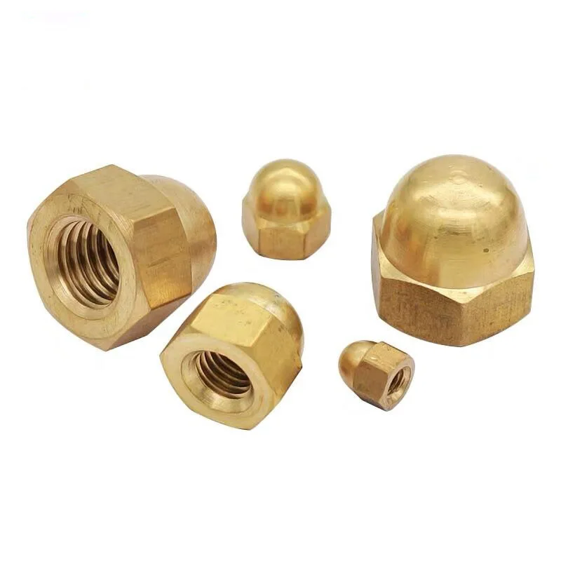 M3 M4 M5 M6 M8 M10 M12 M14 M16 brass hexagon nuts Decorative screw cap dome cap half round rubber nut DIN1587