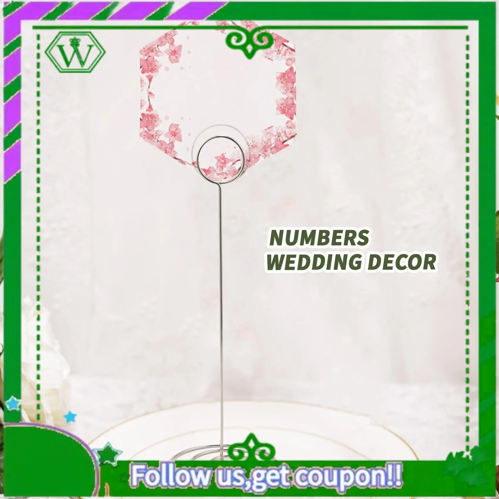 ABIK-15 Pack 8.75 Inch Tall Table Number Holder, Place Card Holder, Table Picture Holder, Wire Photo Holder Clip,Menu Memo Note