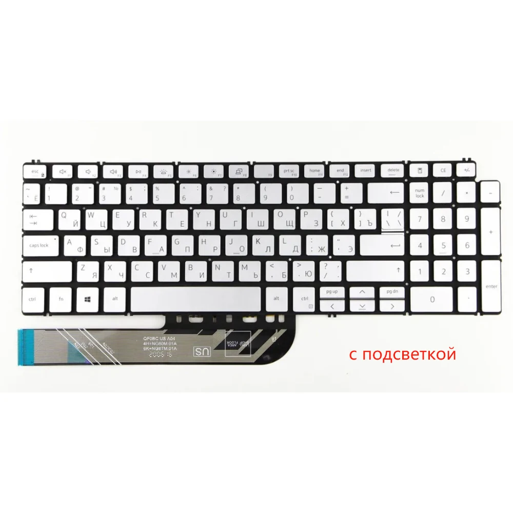 XIN-Russian-US Backlight Laptop Keyboard Laptop For DELL P90F P42E001 P83F P98F P42E P90F002 P102F002 P85F  P98F001 P102F001