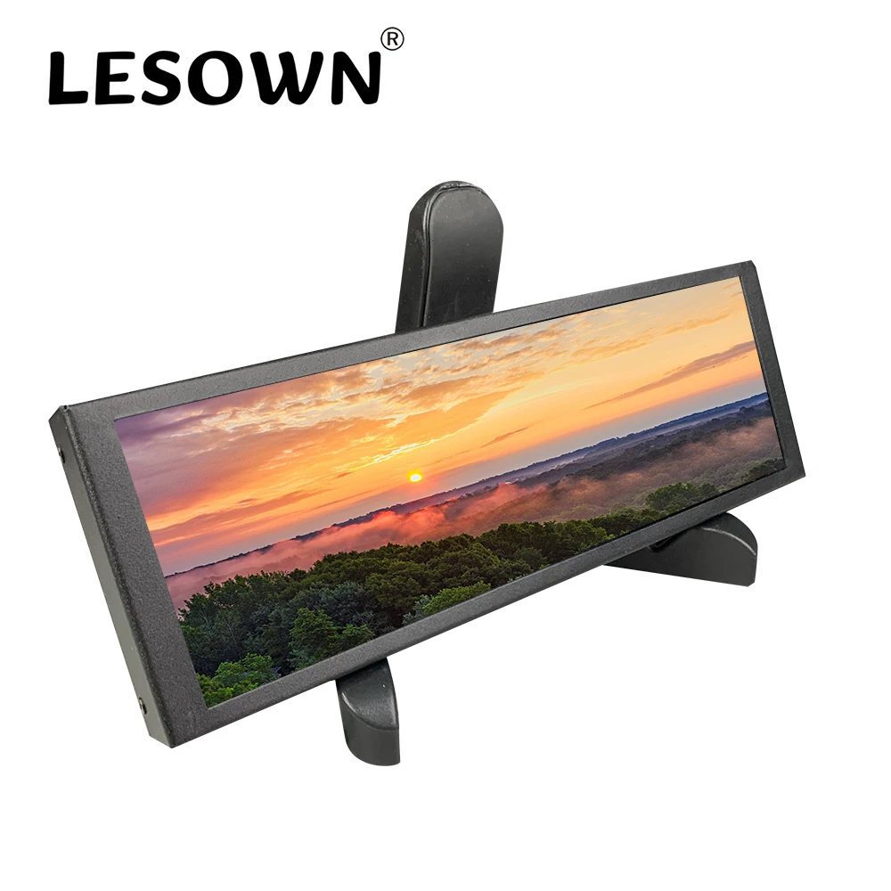 

LESOWN 7.84 inch Long Bar Monitor HDMI 400x1280 IPS LCD Touch Screen Small Portable Expand Monitor with Stand for PC Case Laptop