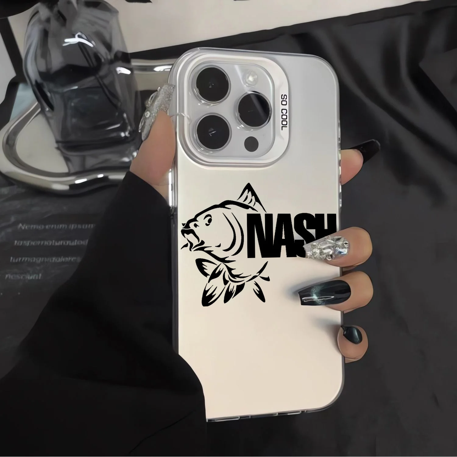 Чехол для телефона Nash Fishing для iPhone 16e 16 15 14 13 12 11 mini Pro Max X XR XSMAX 8 7 Plus, матовая задняя крышка с защитой от падения