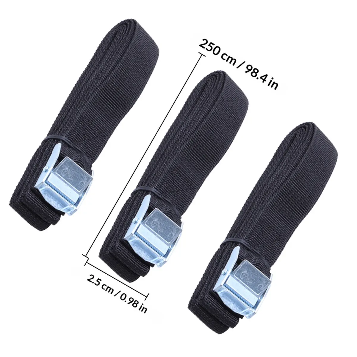10Pcs Cargo Tie Down Lashing Straps Heavy Duty Nylon Quick Release Steel Buckle Rack Luggage Kayak Carrier Straps