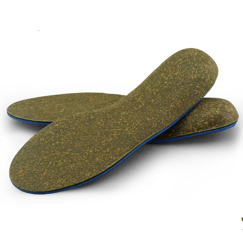 Adult Cork Orthopedic Insole Flat Foot  X/o Leg Correction Damping Orthopedic Insole Arch Support Pad For Shoe Men Women Insoles