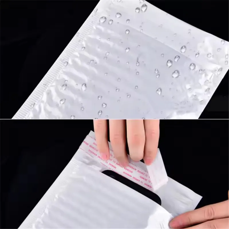 50pcs White Bubble Envelope Bag Thickened Waterproof Express Bag Transport Envelope Self Sealing Packaging Bag
