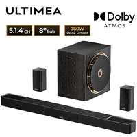 ULTIMEA Skywave X50 5.1.4ch Wireless Surround Sound System for TV with Dolby Atmos,Home Cinema Bluetooth Speaker with Subowoofer