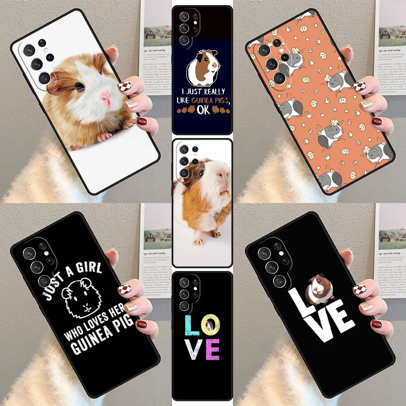 

Cute Animals Guinea Pig Phone Case For Samsung Galaxy S25 S23 S30 S21 S20 FE S24 S22 Ultra Note 10 20 Plus Silicone Cover lite