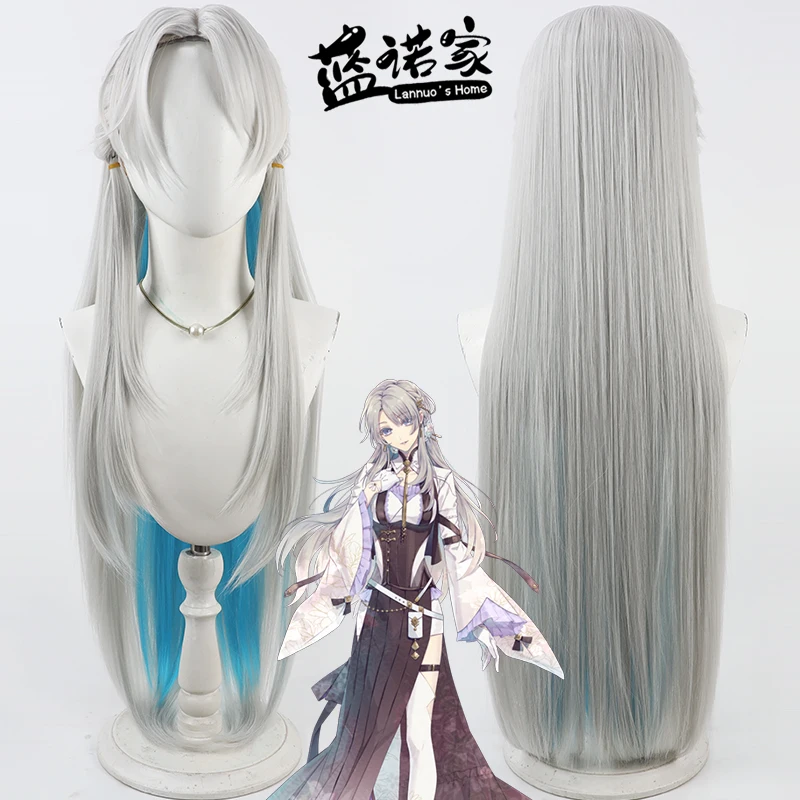 Anime The Floating City Beyond the World Chrysanthemu Cos Cosplay Wig Halloween Carnival Party Props Synthetic + Wig Cap