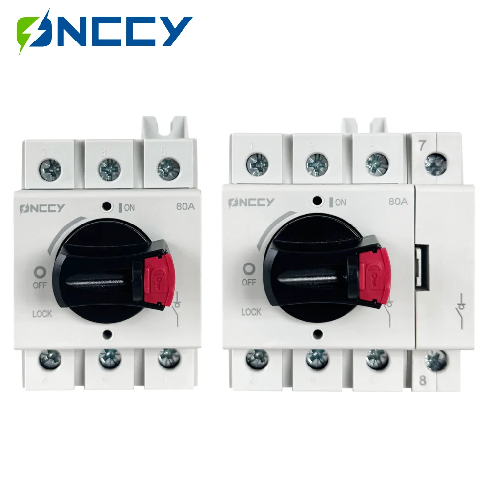 

ONCCY 3P 4P Isolator Switch AC 690V 32A-125A DIN Rail Mount Disconnector, Electrical Safety Switch, Circuit Breaker