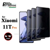 1-4 pcs Anti Spy Screen Protector For Xiaomi 11T Pro Tempered Glass 9H Privacy Peep High Aluminum Case Friendly Anti Scratch