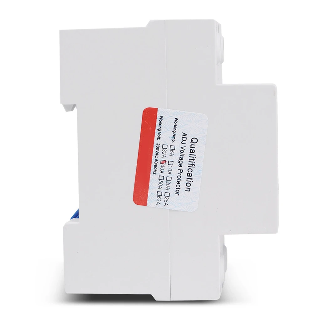 

80A Voltage Protector Din Rail Adjustable Relay Auto Reset Overvoltage Undervoltage Protection Switch Circuit Safety