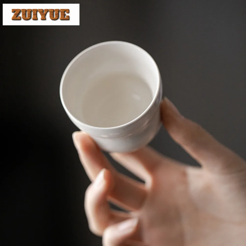2pc/lot Plant Ash Teacup Handmade Gourd Master Tea Cup Japanese Style Kung Fu Set  Ancient Tea Bowl Chinese Tea Ceremony 80ML image 3