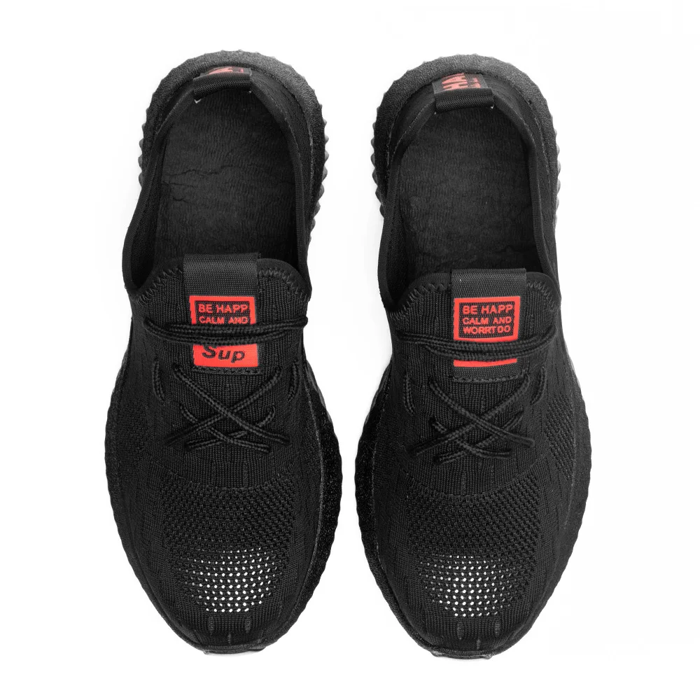 Lightweight Men's Black Sneakers Anti-Slip Wear Resistant Work Shoes Lightweight Breathable Construction Safety Working Boots