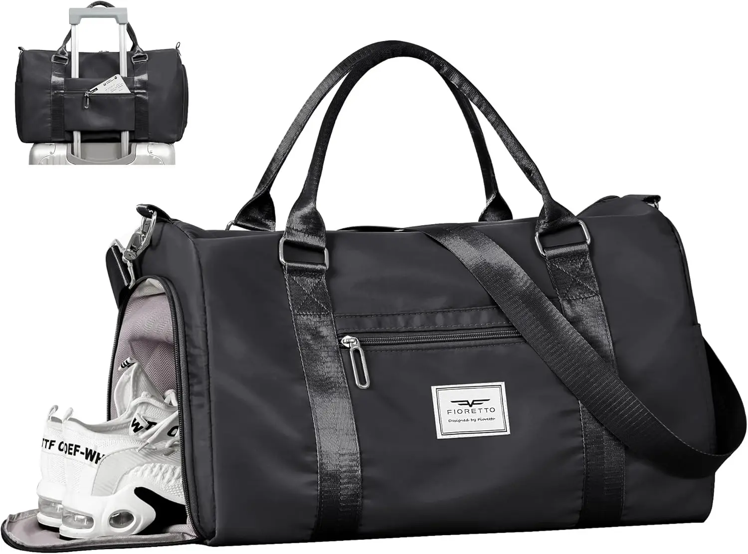 

Womens Gym Tote Bag with Wet Pocket & Shoe Compartment Sports Overnight Workout Bag for Girls Travel Swimming shoulder bag