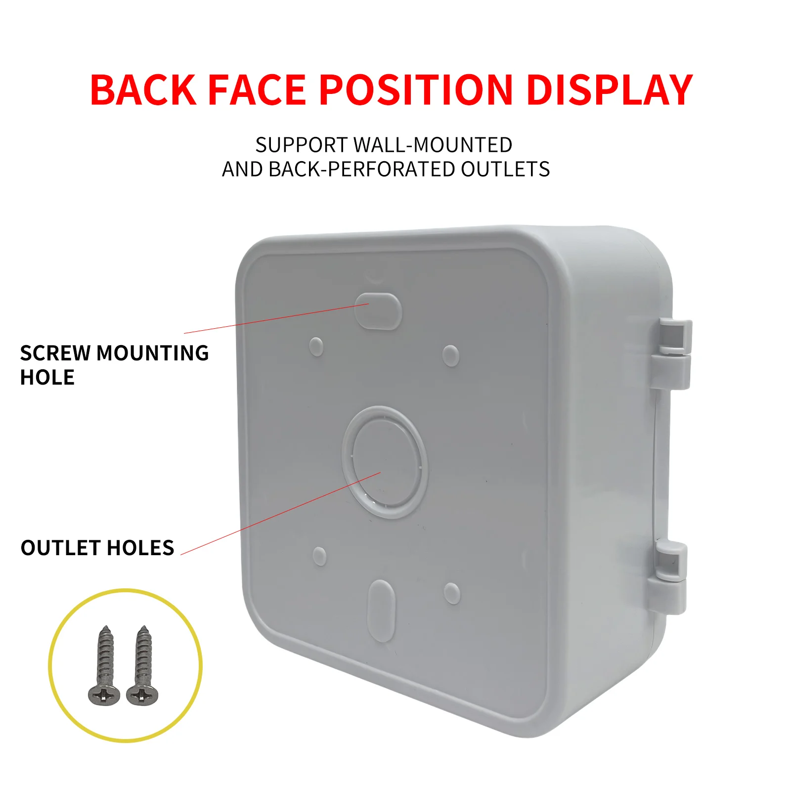 Rainproof Outdoor Junction Box, Plastic Electrical Shell Wall Bracket, Engineering Wall Electrical Box Junction Box image 4