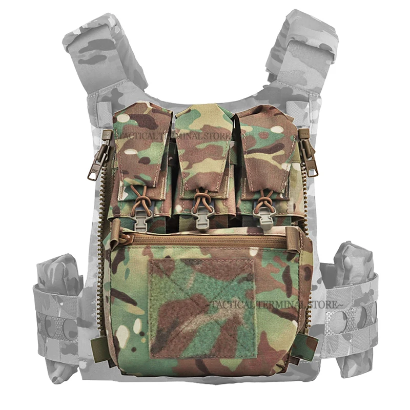 Assault Adapt Banger Panel trasero con cremallera en paquete trasero chaleco táctico GP bolsa multiherramientas bolsillo FCPC V5 portador de placa bolsa de accesorios