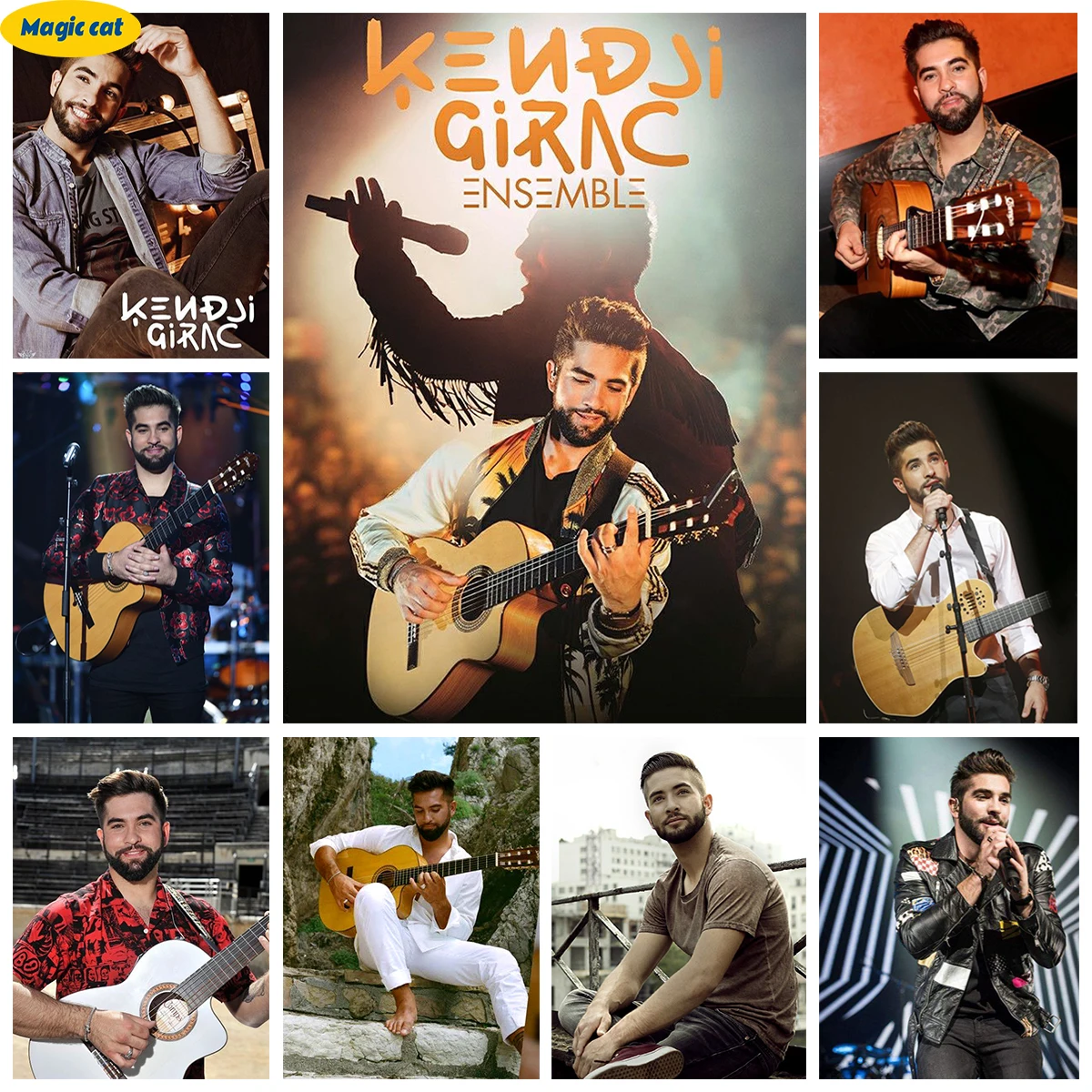 

Kendji Girac 5D DIY Diamond Painting French Singer Mosaic Portrait Round/Square Diamond Embroidery Hand Gift Music Home Decor