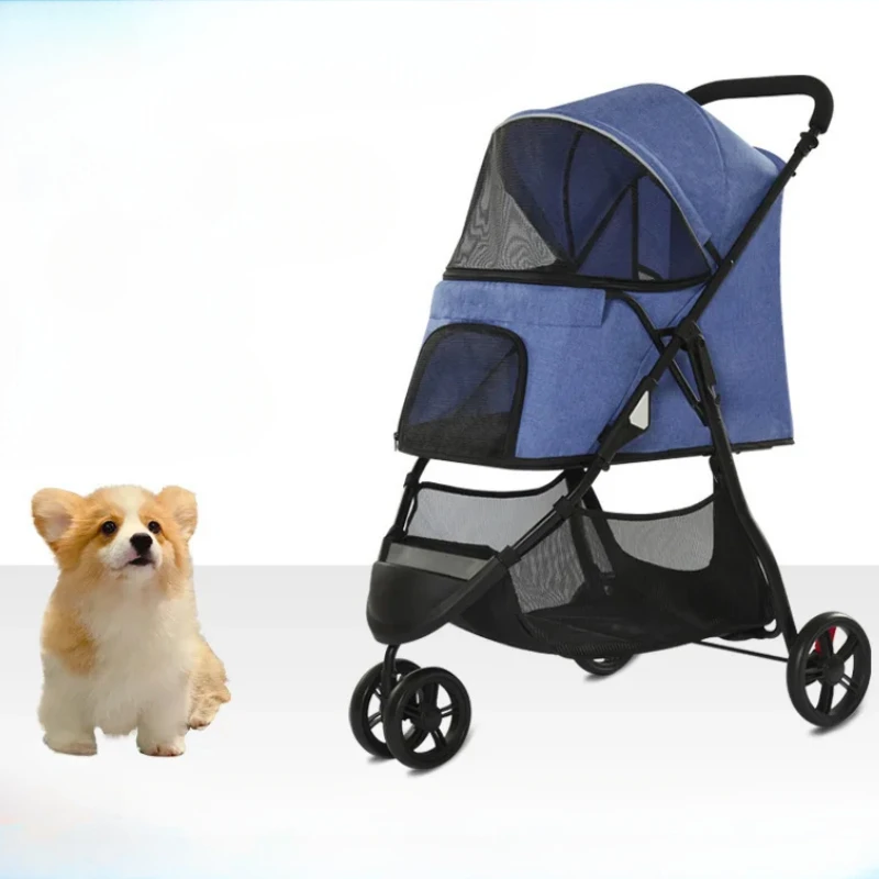 

Outdoor Lightweight Tricycle Pet Stroller Walking Dogs Small and Medium Sized Dogs and Cats Pet Supplies Easy Mobility