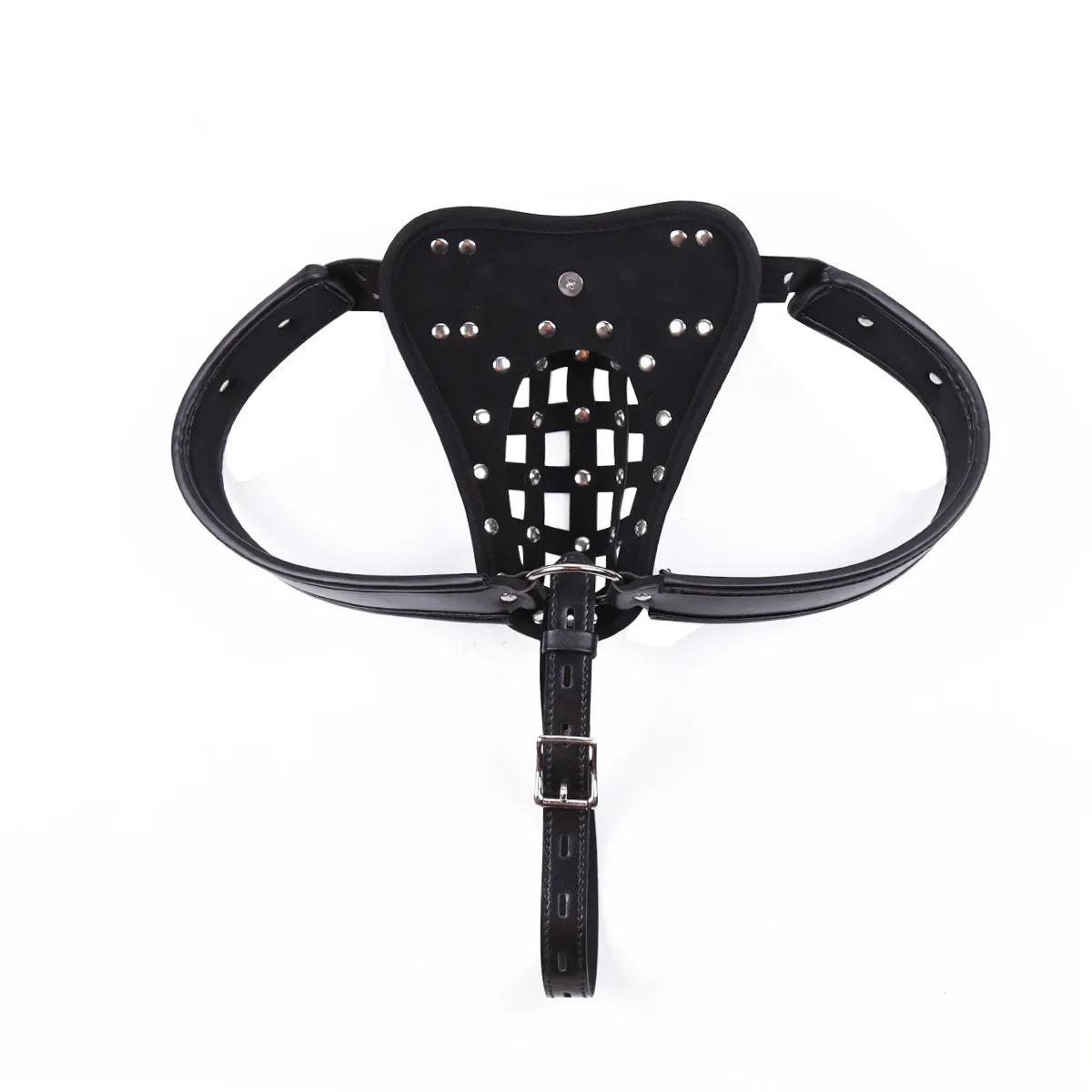 Leather Chastity Pants Sexy Clothing Nightclub Stage Performance Props BDSM Alternative Sex Bondage Toys for Women and Couples