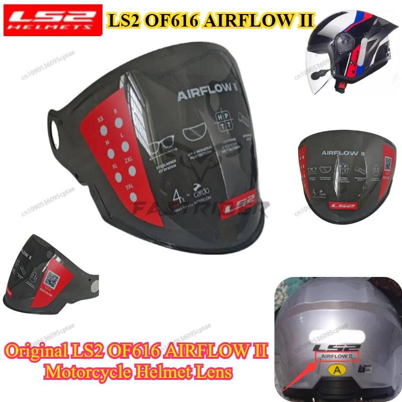 

Original LS2 Motorcycle Half Helmet OF616 Original Lens Black Lens Color Visors LS2 AIRFLOW II Helmet Accessories