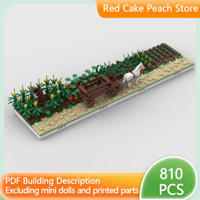 

City Street View Model MOC Building Bricks Fields And Horse Cart Modular Technology Children Holiday Gifts Assemble Toys Suit