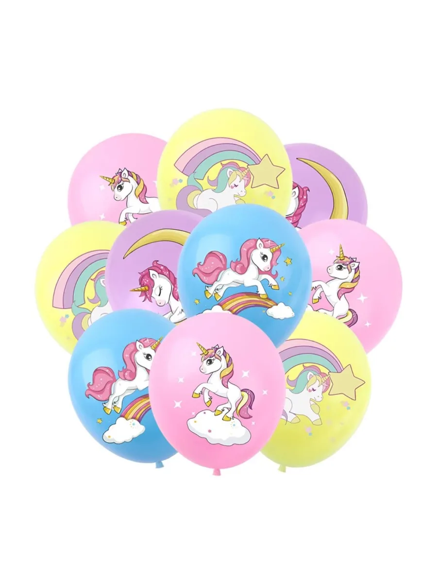 Balonaq Girls Ruby 20Pcs Pink Unicorn Latex Balloon Unicorn Theme Birthday Party Decoration Kids Baby Shower Party Supplies Wedding Ballons
